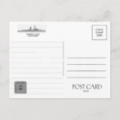 USS WILLIAM C. LAWE DD-763 DESTROYER BRIEFKAART (Achterkant)