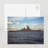USS Wisconsin (BB-64) Briefkaart (Voorkant / Achterkant)