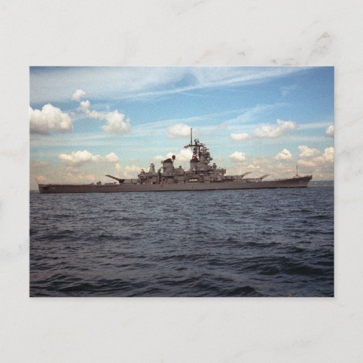 USS Wisconsin (BB-64) Briefkaart (Voorkant)