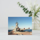 USS Wisconsin (BB-64) Briefkaart (Staand voorkant)