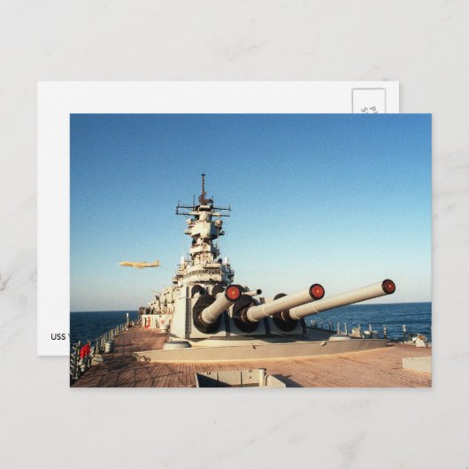 USS Wisconsin (BB-64) Briefkaart (Voorkant / Achterkant)