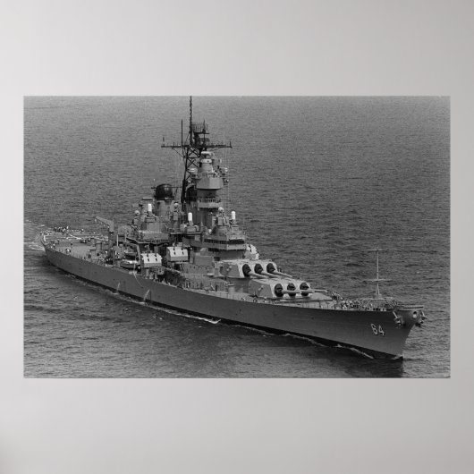 USS Wisconsin (BB-64) Poster (Voorkant)
