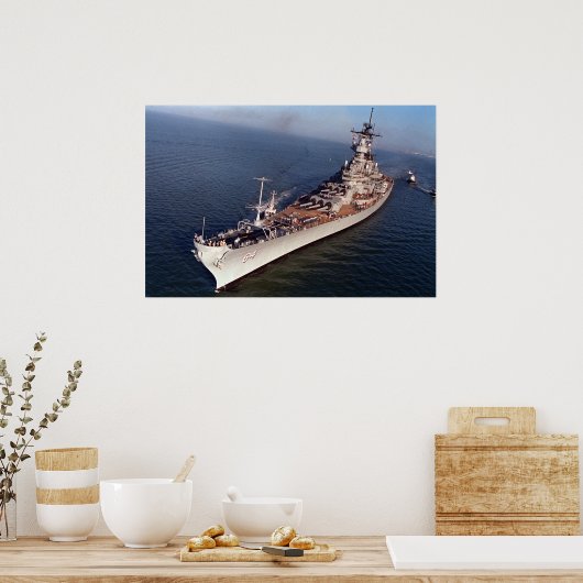 USS Wisconsin (BB-64) Poster (Keuken)