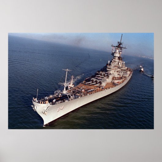 USS Wisconsin (BB-64) Poster (Voorkant)