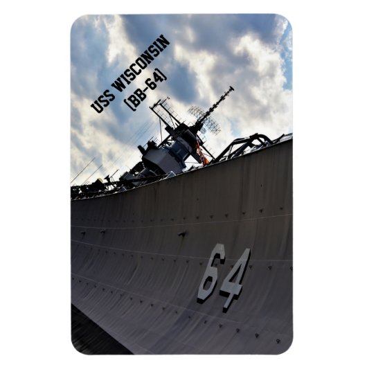 USS Wisconsin (BB-64) ~ VS militair slagschip Magneet (Verticaal)