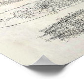 USS Wisconsin-blauwdruk Poster (Hoek)