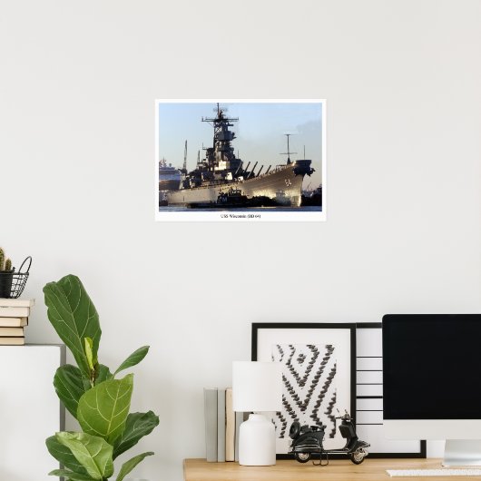 USS Wisconsin Poster (Thuiskantoor)