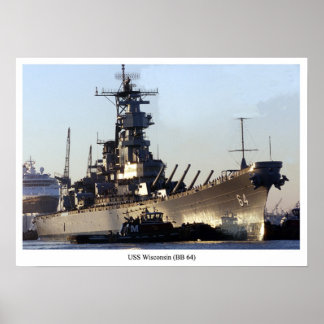 USS Wisconsin Poster