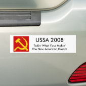 USSA 2008 BUMPERSTICKER (Op auto)