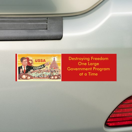 USSA - Vernietiging van de vrijheid... Bumpersticker (Op auto)