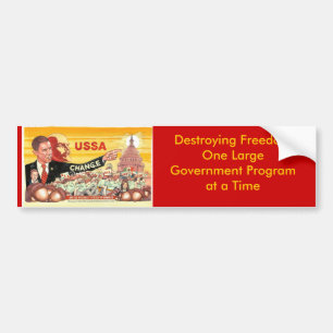 USSA - Vernietiging van de vrijheid... Bumpersticker