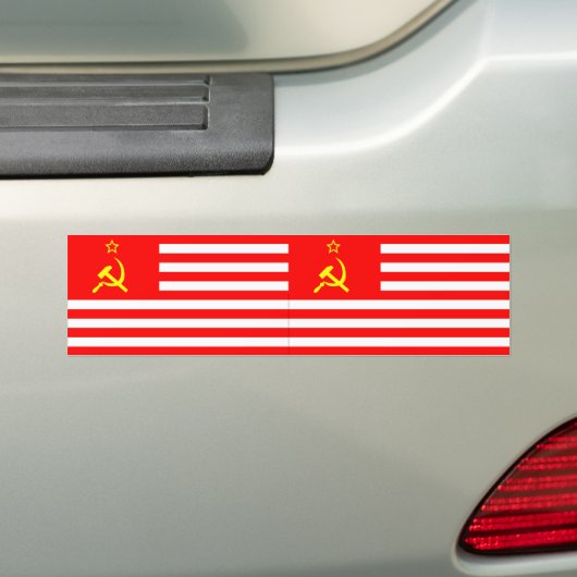 USSA-vlag (2) Bumpersticker (Op auto)