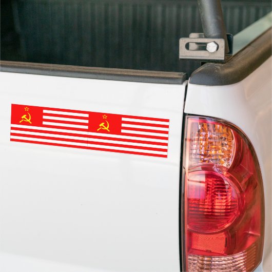 USSA-vlag (2) Bumpersticker (Op Truck)