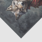 Ussar Wolf in Victoriaans uniform Tissuepapier (Detail)