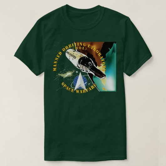 USSF bemande Orbiting Laboratory Space Warfare T-shirt (Design voorkant)