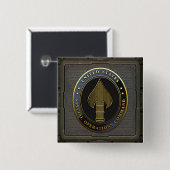 USSOCOM Emblem Vierkante Button 5,1 Cm (Voorkant /achterkant)