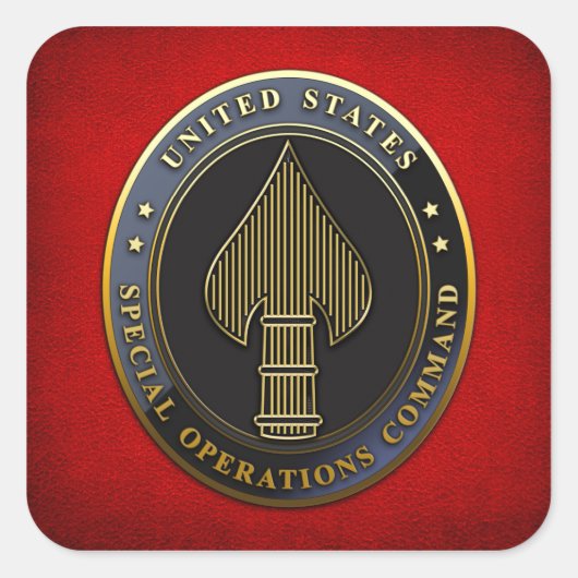 USSOCOM Emblem Vierkante Sticker (Voorkant)