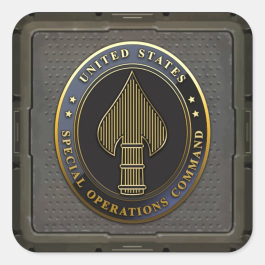 USSOCOM Emblem Vierkante Sticker (Voorkant)