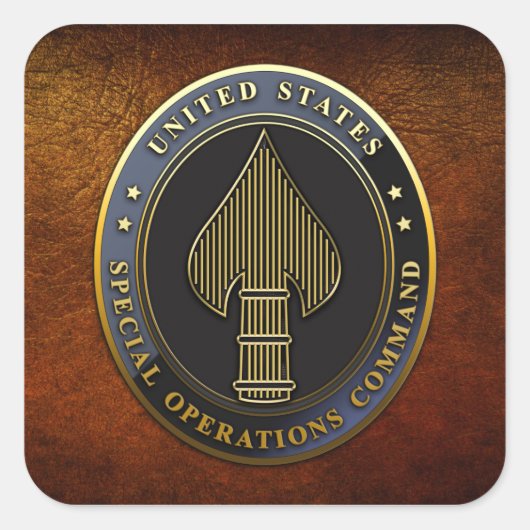 USSOCOM Emblem Vierkante Sticker (Voorkant)