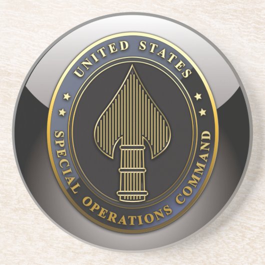 USSOCOM Emblem Zandsteen Onderzetter (Voorkant)