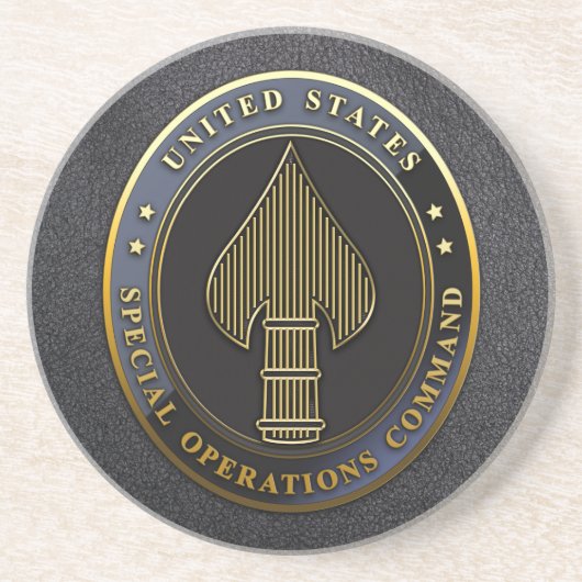 USSOCOM Emblem Zandsteen Onderzetter (Voorkant)