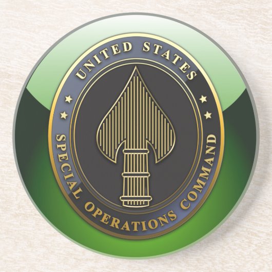 USSOCOM Emblem Zandsteen Onderzetter (Voorkant)
