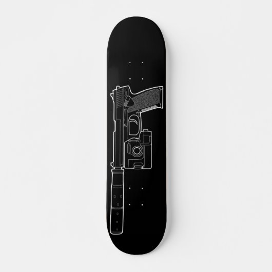 USSOCOM MARK 23 Black Skateboard (Voorkant)