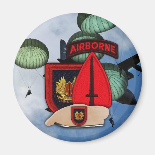 USSOCOM USASOC Special Ops patch Magnet (Voorkant)