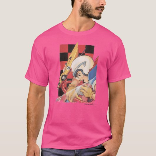 USSpeed Racer Geruite Rood T-shirt (Voorkant)