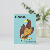 USSR Adelaar vintage reisposter Briefkaart (Staand voorkant)
