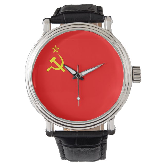 ussr cccp  oud rusland sovjet communist horloge (Voorkant)