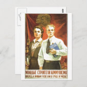 USSR CCCP Propaganda-Posters uit de Koude Oorlog S Briefkaart (Voorkant / Achterkant)