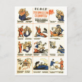USSR CCCP Propaganda-Posters uit de Koude Oorlog S Briefkaart (Voorkant)