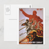USSR CCCP Propaganda-Posters uit de Koude Oorlog S Briefkaart (Voorkant / Achterkant)