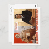 USSR CCCP Propaganda-Posters uit de Koude Oorlog S Briefkaart (Voorkant / Achterkant)