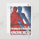 USSR CCCP Propaganda-Posters uit de Koude Oorlog S Briefkaart (Voorkant / Achterkant)