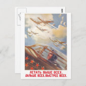 USSR CCCP Propaganda-Posters uit de Koude Oorlog S Briefkaart (Voorkant / Achterkant)