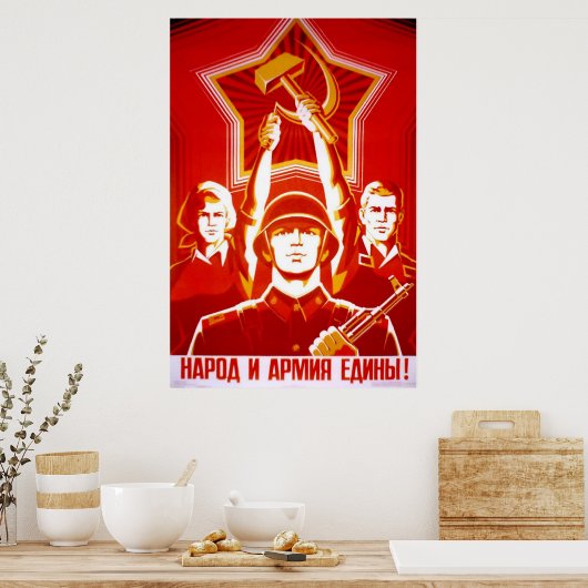 USSR CCCP Propaganda-Posters uit de Koude Oorlog S Poster (Keuken)