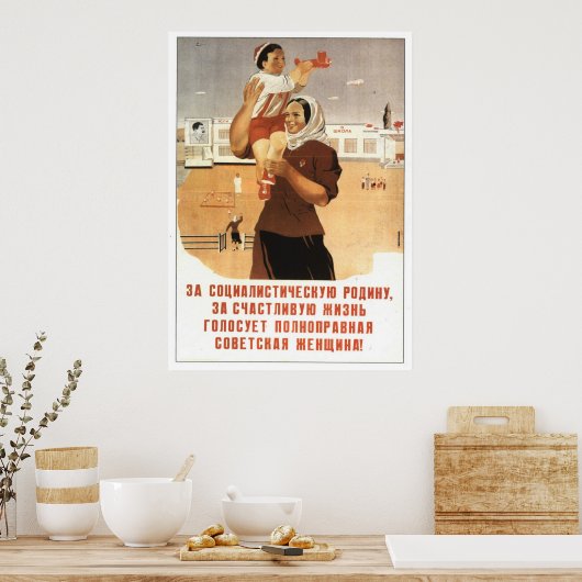 USSR CCCP Propaganda-Posters uit de Koude Oorlog S Poster (Keuken)