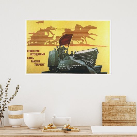 USSR CCCP Propaganda-Posters uit de Koude Oorlog S Poster (Keuken)