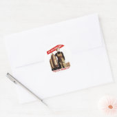 USSR CCCP Propaganda-Posters uit de Koude Oorlog S Ronde Sticker (Envelop)