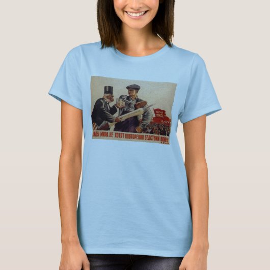 USSR CCCP Propaganda-Posters uit de Koude Oorlog S T-shirt (Voorkant)