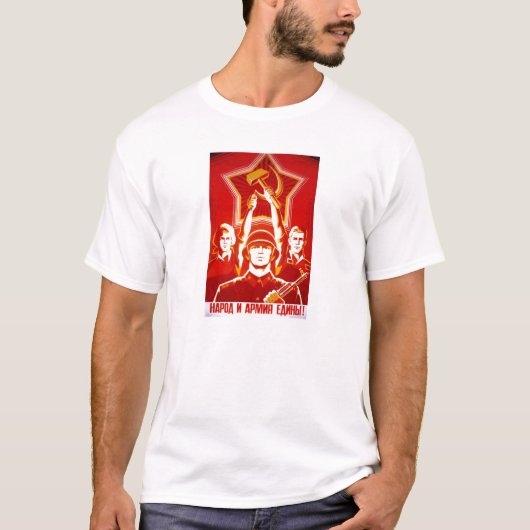 USSR CCCP Propaganda-Posters uit de Koude Oorlog S T-shirt (Voorkant)