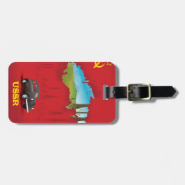 USSR geïllustreerde kaartposter Bagagelabel
