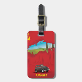 USSR geïllustreerde kaartposter Bagagelabel