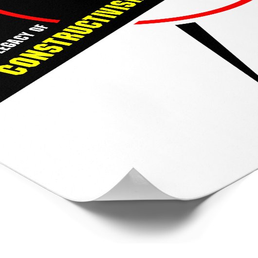 USSR-hamer en sikkel, constructivisme-kunststijl Poster (Hoek)