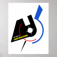USSR-hamer en sikkel, constructivisme-kunststijl