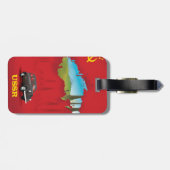 USSR Illustrated map poster Bagagelabel (Achterkant horizontaal)