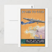 USSR luchtreisposter teruggezet Briefkaart (Voorkant / Achterkant)