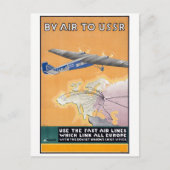 USSR luchtreisposter teruggezet Briefkaart (Voorkant)